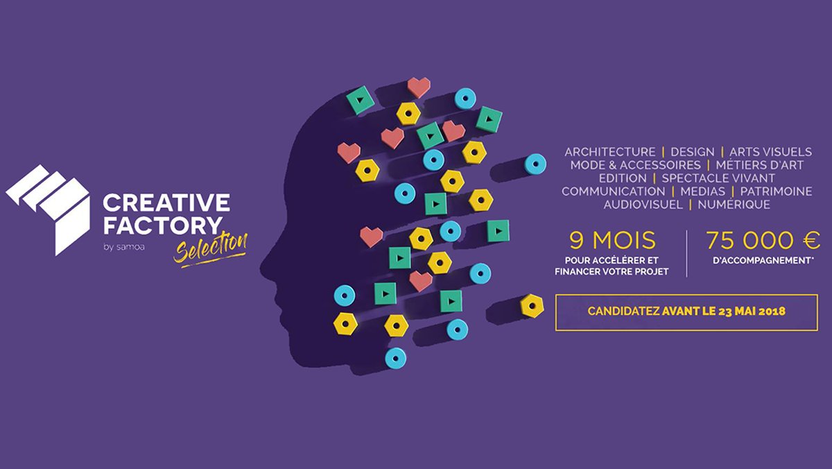 NantesMetropole's tweet photo. Les candidatures pour la #CreativeFactorySelection sont ouvertes ! Proposez votre projet innovant et gagnez un accompagnement pour passer en mode start-up : https://t.co/8oYvxbDkLe https://t.co/FfWUpuAjmZ