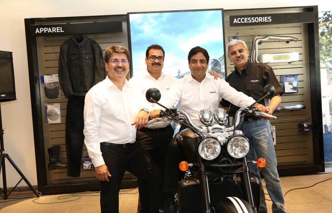 BikeBuyerIndia's tweet photo. Triumph Pune completes Fantastic 4 years in India. Cheers to many more years of championing the passion for delivering an exceptional riding experience.
#Fantastic4 #TriumphPune #ForTheRide via @IndiaTriumph @Vimalsumbly Triumph Motorcycles Triumph - B. U. Bhandari https://t.co/VS3cRmAVuS