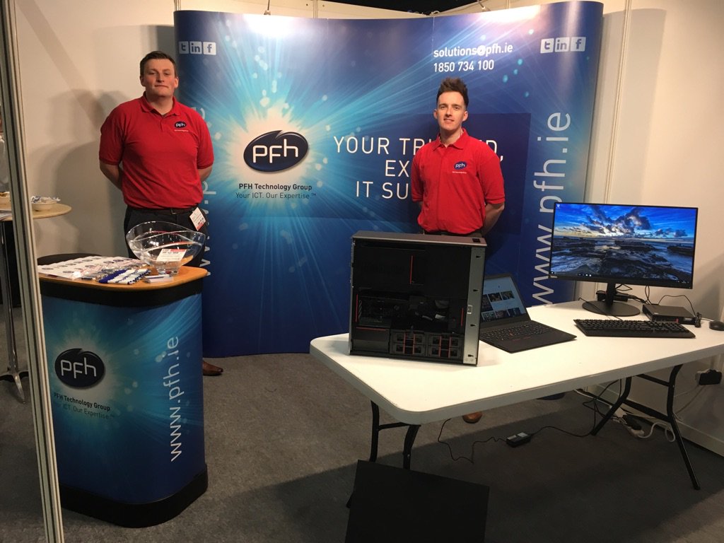 PFHTechnology's tweet photo. We are at the National Construction Summit today @CitywestHotel.
Come visit our stand to see @lenovo Workstation technology in action!
#NCS #ConstructIreland #workstation https://t.co/UybXVgWyH7