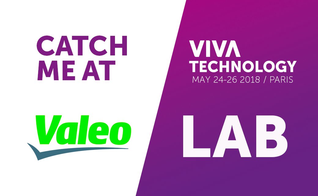 Diya_One's tweet photo. Thanks to @Valeo_Group for its trust 👍 We are pleased to announce our selection at #ValeoLab (Booth J43) for this third edition of @VivaTech 🤖

We’re looking forward seeing you at #VivaTech 2018! 🚀 https://t.co/ufMTiiTBX1