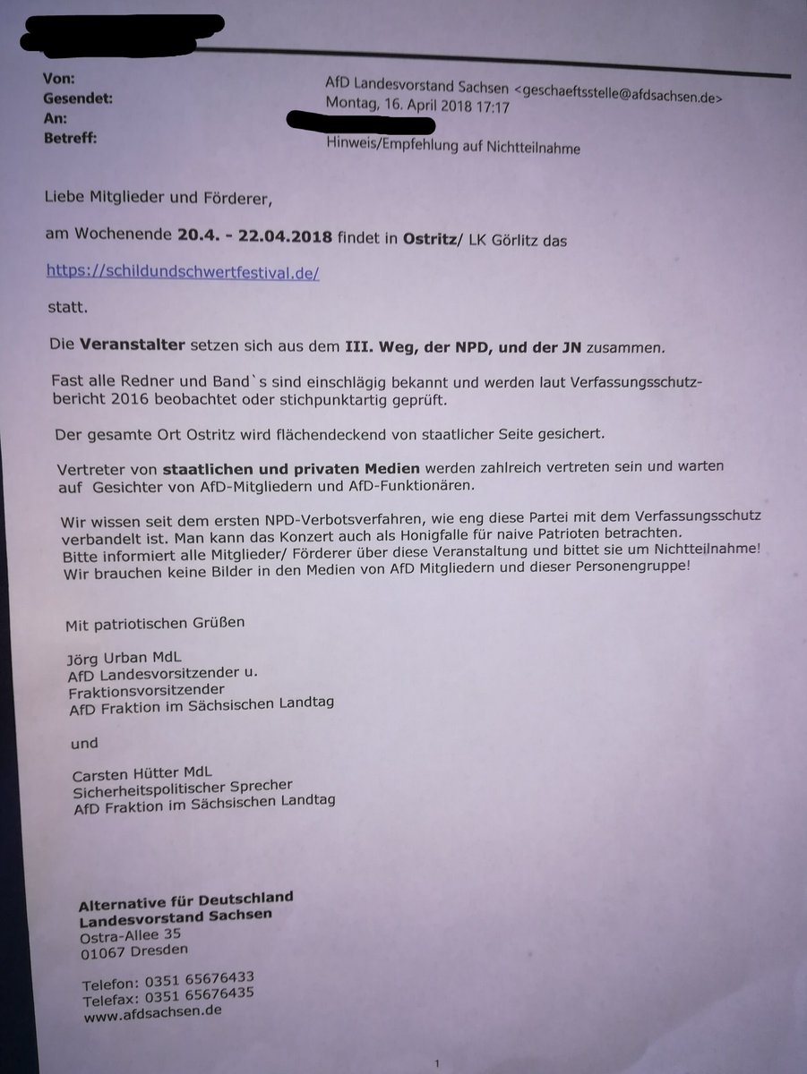 Mit patriotischen Grüßen: