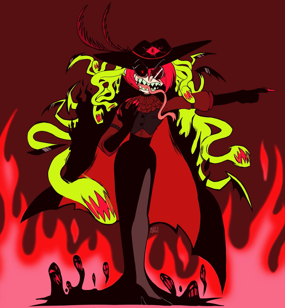 CorpseDevi's tweet photo. i've draw an angry Madam Black on my smartphone 'cuz i feel soo stressed too!
 haha... -sobs in spanish-

#Villainous #villainousAU #Tenebrous #TenebrousAU https://t.co/pAIPkMLPNv