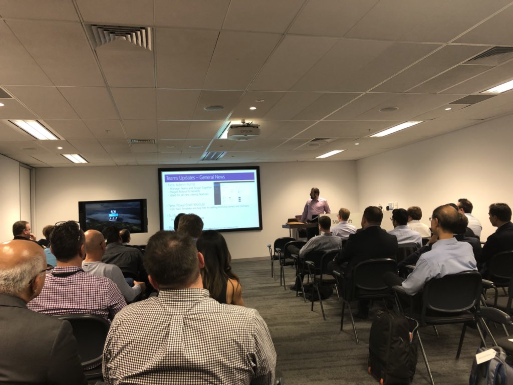 James Aber aka <a href="/UCMadScientist/">James UCMadScientist Arber - update 3/2 installed</a> speaking about the latest developments in Microsoft Teams at the UC User Group session #msteams