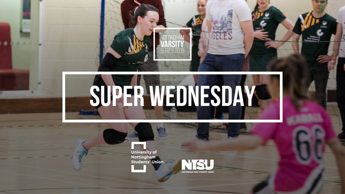 NTUSport's tweet photo. Time for the second Super Wednesday of the varsity series: 

Tennis 🎾
Trampolining 💫 
Archery 🏹
Dodgeball 🤾‍♀️ 
Wheelchair Basketball 🏀 
Ultimate Frisbee 👏 
Women's Cricket - cancelled 🏏 
Horseball 🐴

Full fixtures ➡ https://t.co/O3trzgD2ek 
#ProudtobeNTU https://t.co/7rPq1zwQ1R