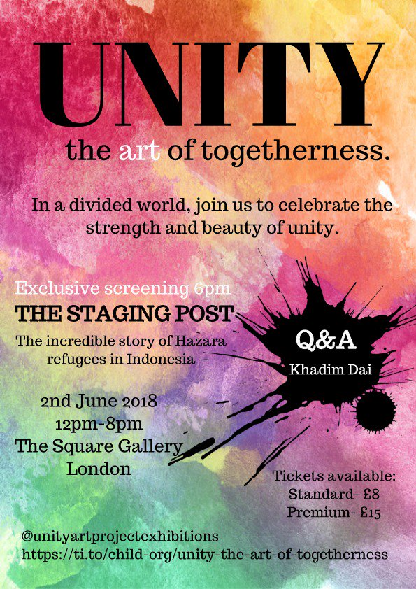 unityartproject's tweet photo. @londonartnews @LondonArtEvents Make sure you make the most of our early bird special offer! Today is the last day you can get discounted tickets for Unity: the art of togetherness, a unique pop-up exploring unity in modern society. #art #Documentary https://t.co/kFulfcLqIQ https://t.co/qTale1Hfk1