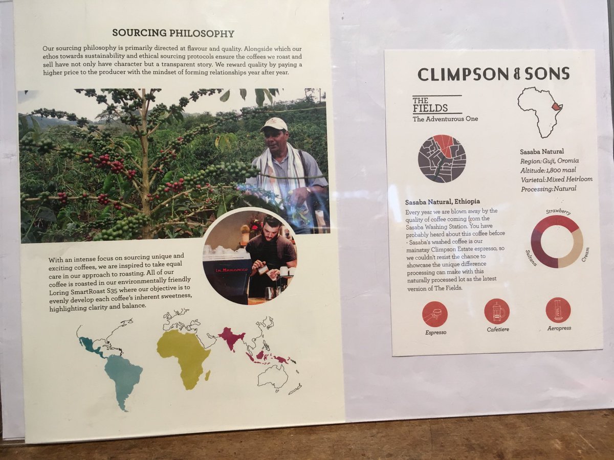 espresso_base's tweet photo. This Friday “Guest Roaster” is Climpson&amp;Sons. They roast Speciality coffee since 2002... experience the pleasure https://t.co/d2p4idEeJW