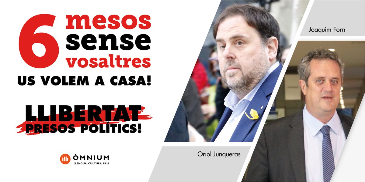 6 mesos d'injustícia. Des de #SantEsteveDeLesRoures cridem ben alt que #usvolemacasa!!!

#LlibertatPresosPolítics 
#LlibertatPresesPolítiques
#RepúblicaCatalana