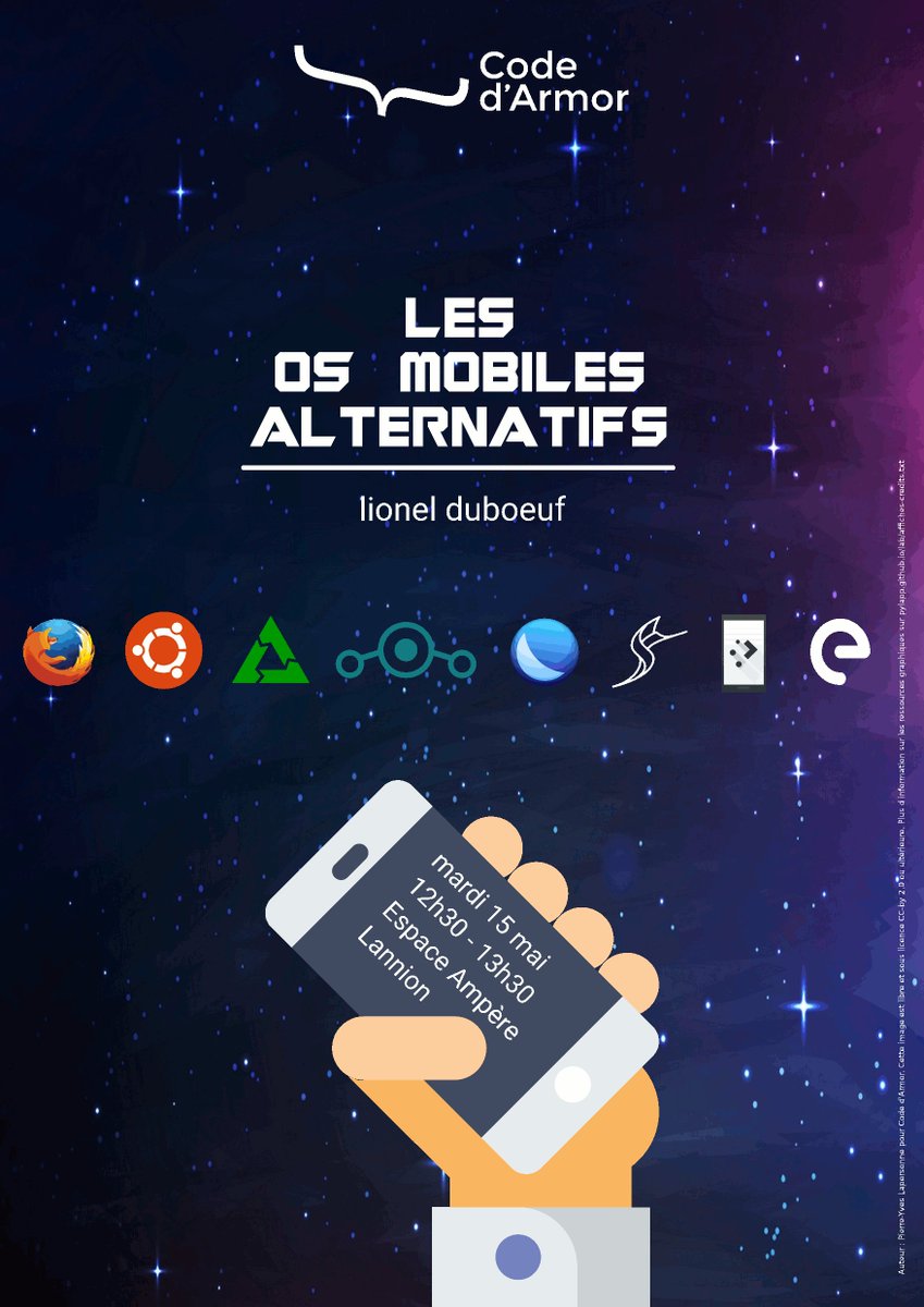 codedarmor's tweet image. Mardi 15 Mai, Lionel Duboeuf parlera des #OS mobiles alternatifs 😋
#LuneOS, #postmarketOS, #SailfishOS, #FirefoxOS, #UbuntuTouch, #Librem... le bestiaire est chargé !
Et il y aura aussi des démos :-) cc @LDuboeuf #meetup
meetup.com/GDG-Code-dArmo…