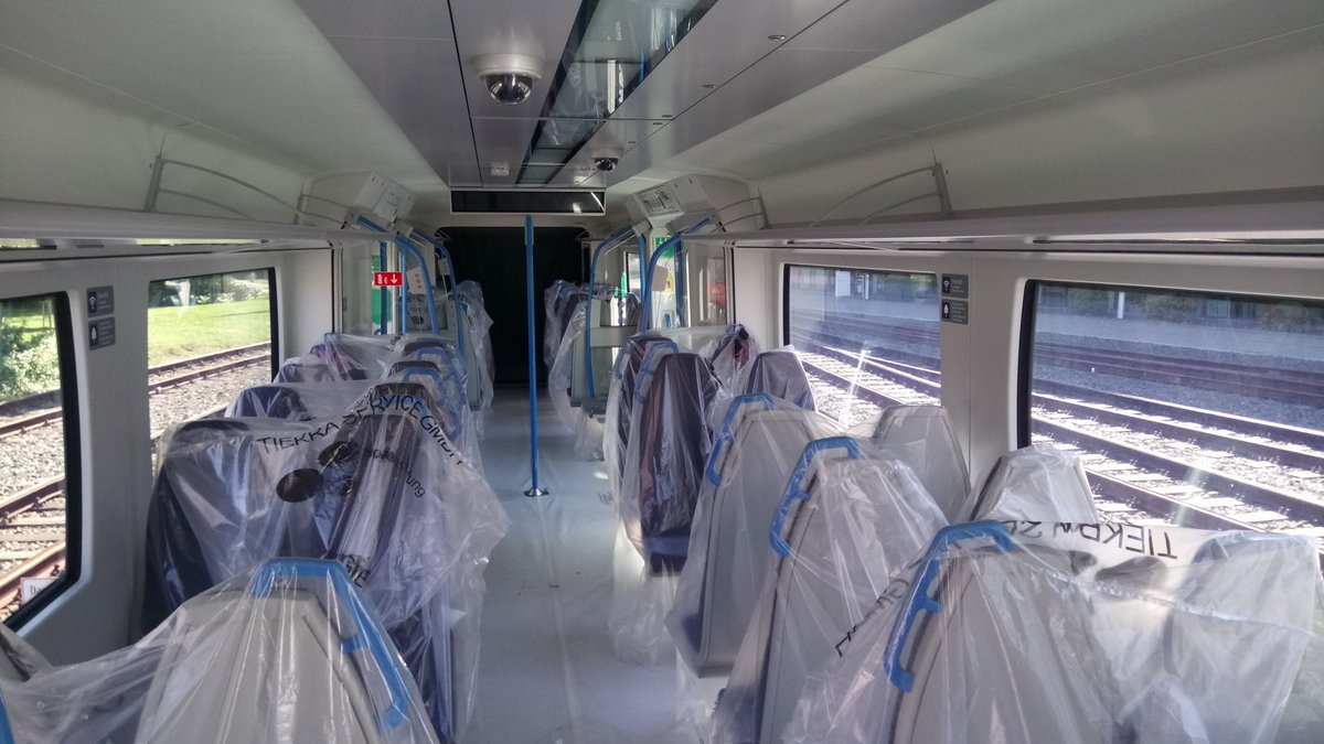 Modern_Railways's tweet image. Interior of @GNRailUK #Class717 for Moorgate services at @SiemensUKNews plant in Krefeld. First one due in UK next month