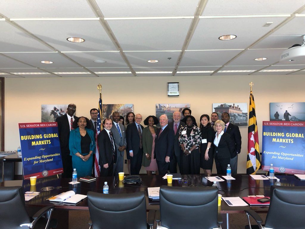 QuiaCle's tweet photo. Great discussion on #globalmarkets at the @GlobalChamber yesterday with @BenCardinforMD... https://t.co/Jq41sXw02U