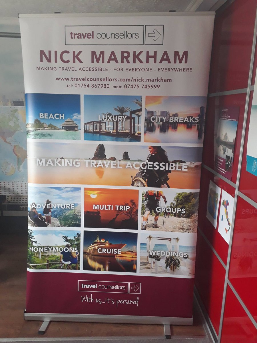 ClickInkPrint's tweet image. If you are thinking of getting away this year from the lovely weather we are having at the minute why not get in touch with Nick Markham. He is a fantastic Travel Counsellor and has something for everyone. 

XL Roller Banner designed and printed for exhibitions