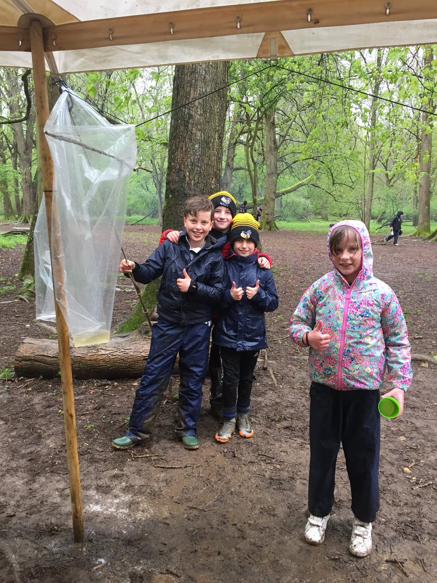 FaganKf's tweet photo. Despite a soggy morning in the woods... Year 5s having fun dancing by the fire and collecting water. @Cokethorpe https://t.co/nH7DgfAOHg
