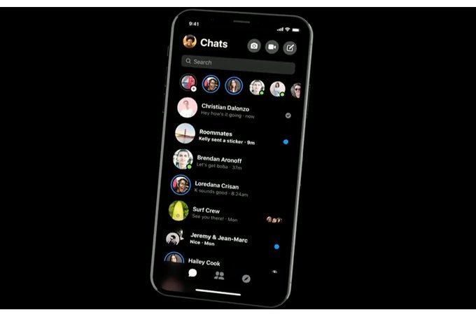 snuddsey's tweet image. I really like the redesign of the new upcoming Facebook Messenger. The simple and clean UI is a huge improvement. And that dark theme is 👌👌👌 #FacebookF8 #uidesign #facebookdesign