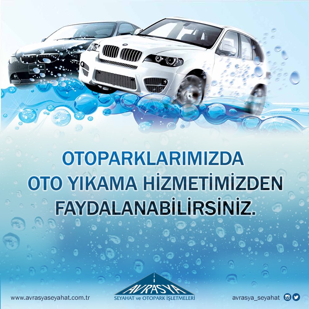 Otoparklarımızda oto yıkama hizmetimizden faydalanabilirsiniz.
#avrasyaseyahat #otoyikama #otopark