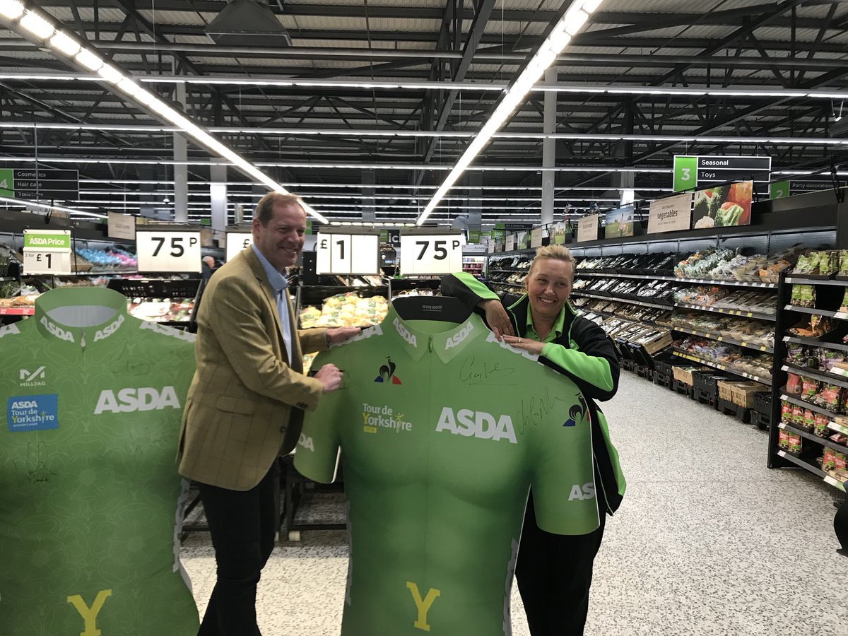 asdabarnsley's tweet photo. Asda Barnsley store are launching the New Jersey’s for the men’s &amp; woman’s race for tour de Yorkshire. Sponsors by Asda https://t.co/nE4NdDZqKi