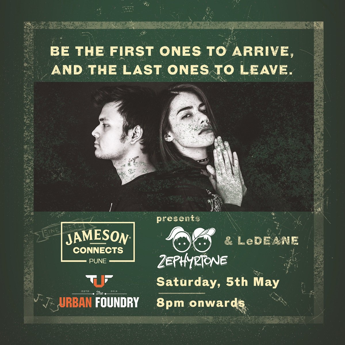 Don’t miss this epic night of music, games and of course smooth Irish whiskey. Pune, get ready to welcome ZEPHYRTONE and LeDEANE as we take over UBRAN FOUNDRY at 8pm onwards on Saturday, 5th May.