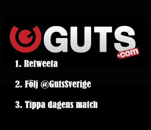 GutsSverige's tweet photo. DAGENS TÄVLING!

Hur många HÖRNOR blir det totalt i Roma - Liverpool ikväll?

1. Gissa antal HÖRNOR.
2. Tagga #GutsSverige.
3. Följ och RT.

Alla vinnare får en 100 SEK sports-bonus - krediteras dagen efter. https://t.co/5iiuaow6KE