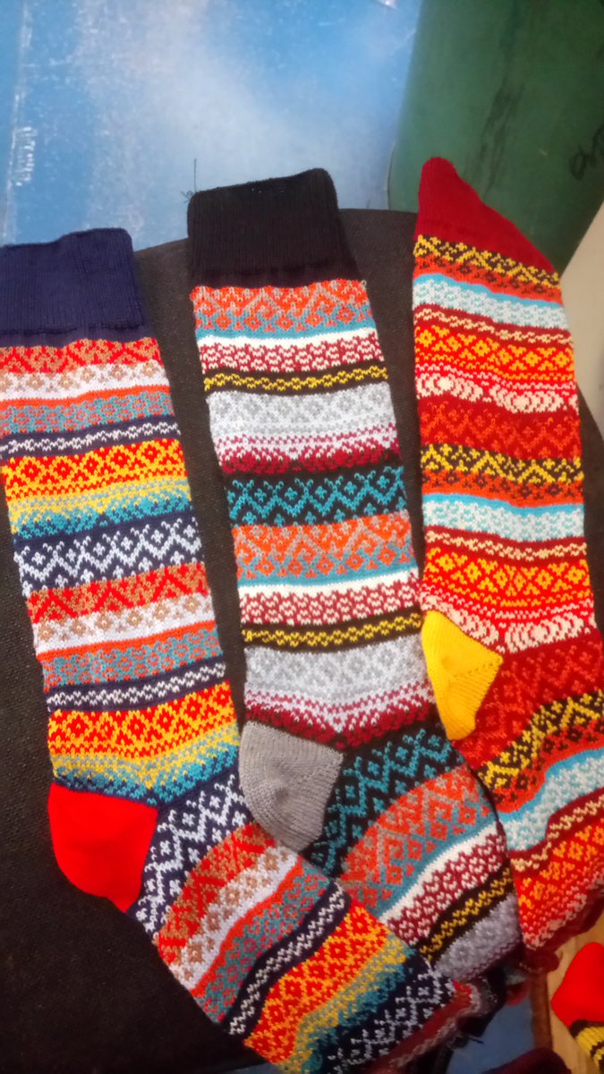 TenderfootSocks's tweet photo. Our latest creation multiple colour #merinowool yarn tradition #oldschool modified Fairisle #design #socks #menswear #style #fashion https://t.co/8DJKDc3pzx