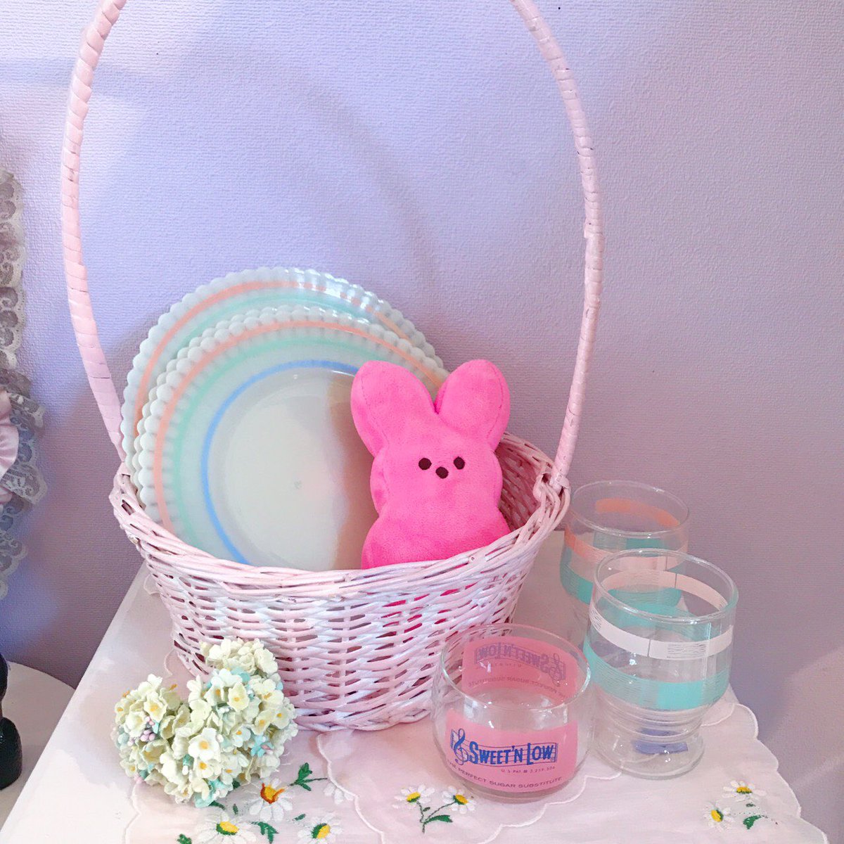 RorettasRoom's tweet photo. pink basket🐇💞 https://t.co/oj8YwTHsZs