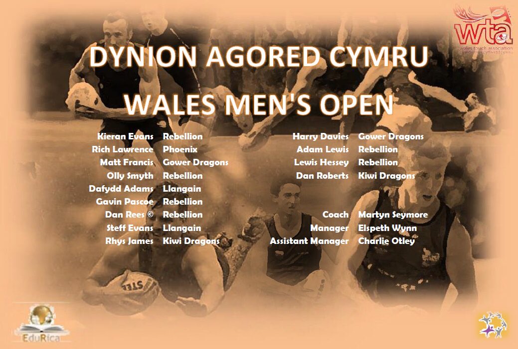 👏👏👏SQUAD ANNOUNCEMENT TIME!!👏👏👏

Here are the Men’s open who will be representing Wales at the European Touch Championships this July!

Congrats to everyone who's earned selection! 🏴󠁧󠁢󠁷󠁬󠁳󠁿