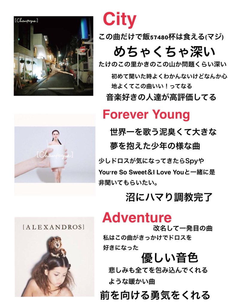alexandros__K's tweet photo. なんか流行ってるやつドロスVer.
私の独断と偏見と愛に満ちたドロス紹介🤝
是非ドロスをあんまり聞いたことない人は聞いてほしい https://t.co/FkvTlsiXls