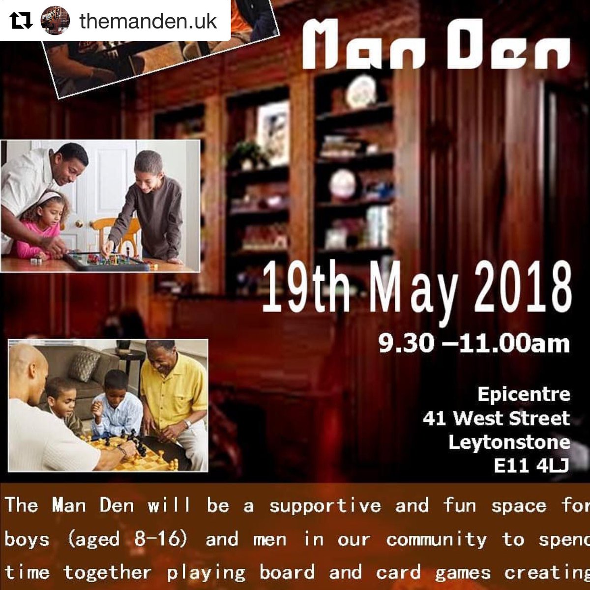 This is such an amazing initiative to engage and connect with local boys aged 8-16. Please spread the word and support. First session 19th May 930-11am. 
#e11 #e11together #leytonstone #community #freeevent