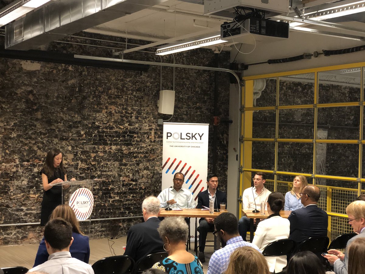 Amazing to see the diversity of our <a href="/polskycenter/">Polsky Center at the University of Chicago</a> startups working in funerals, kidney stones, artisanal deliveries, and day care! #EternityGardens #Oxalo <a href="/foxtrotmarket/">Foxtrot</a> <a href="/PieForProviders/">Pie for Providers (a Lillio company)</a>