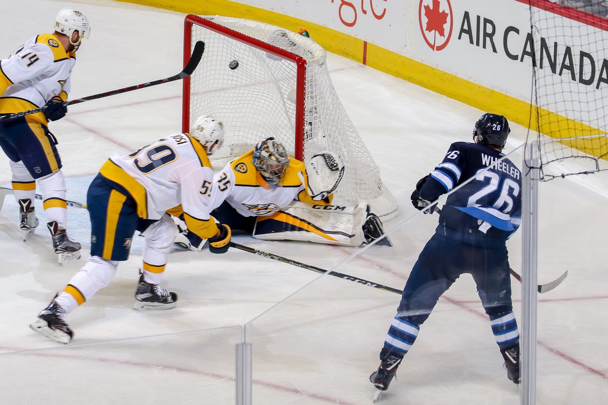 NHLJets's tweet photo. Who's heart's still beating at twice the speed from last night's game?

Check out the great photos from last night's big W. #NSHvsWPG

📷 FULL GALLERY >> https://t.co/1xsWFkH2EJ https://t.co/YYIcDtzTJD