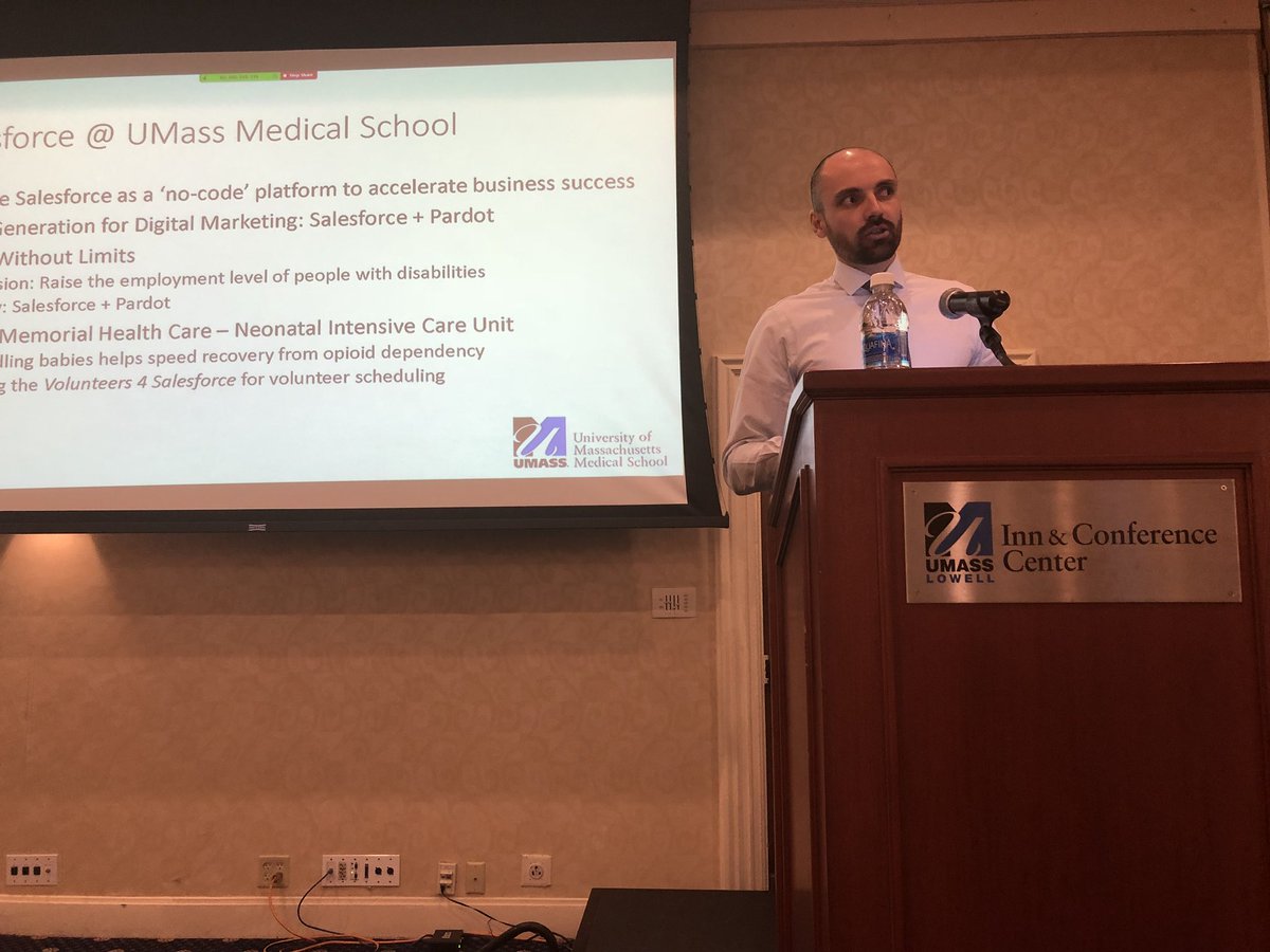 UMassChanIT's tweet photo. Attending #UMassCRM2018 with @sprodanov speaking about salesforce implementation and marketing automation https://t.co/KDSmzta292