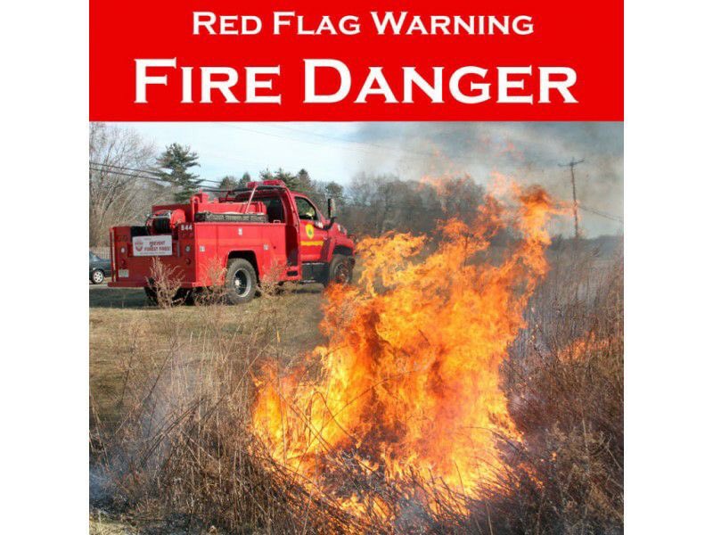A Red flag warning has been issued for enhanced wildfire danger today from 10 AM to 9 PM. Please use extreme caution today not to throw that cigarette out the window. Remember what Smokey says "Only you can can prevent wild fires."