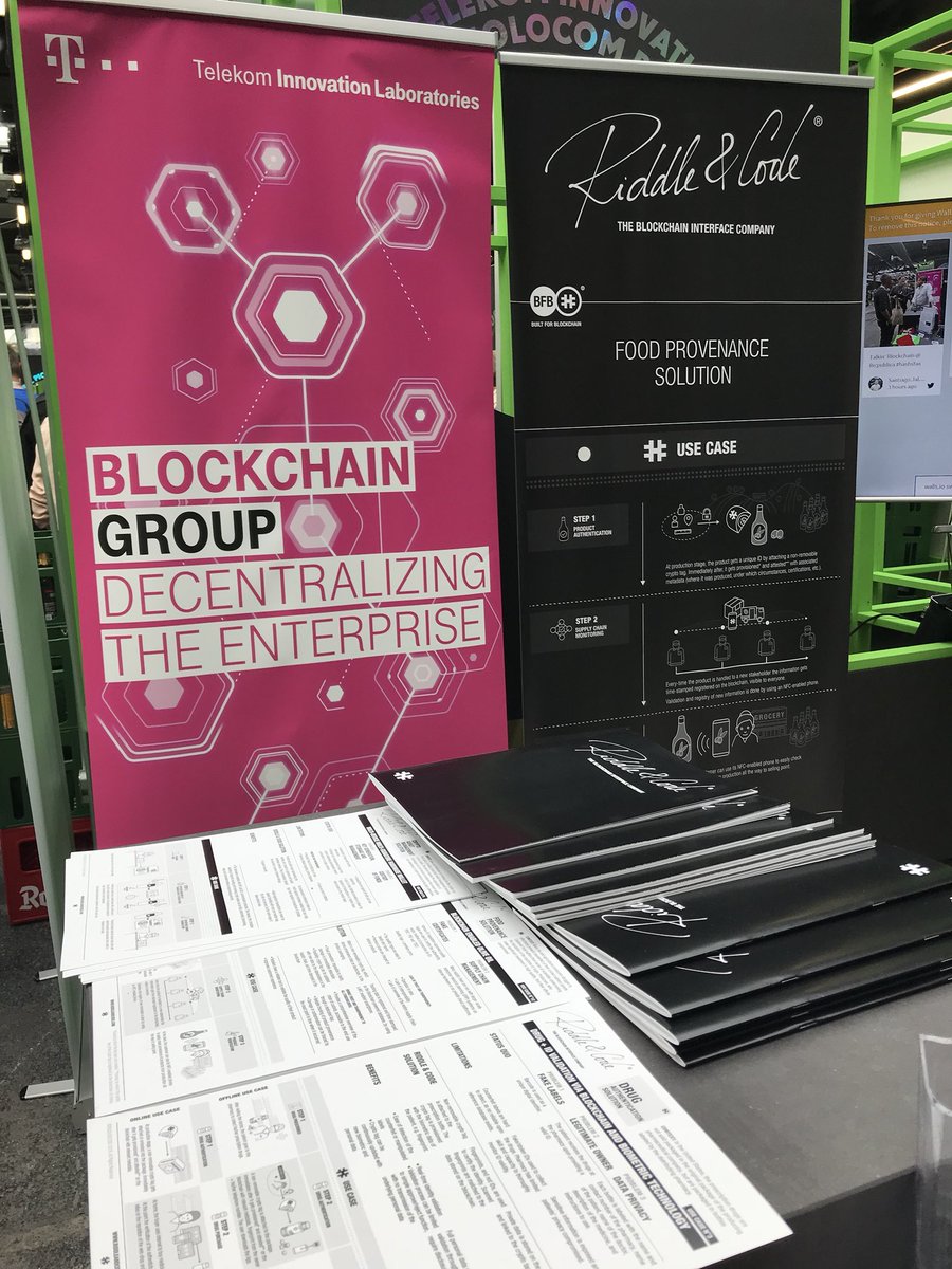 sabecker's tweet photo. Magenta, Black & White - Blockchain as a service coming closer! #RiddleAndCode provides blockchain HW interface solutions for #hashstaX https://t.co/djthiMSkCB