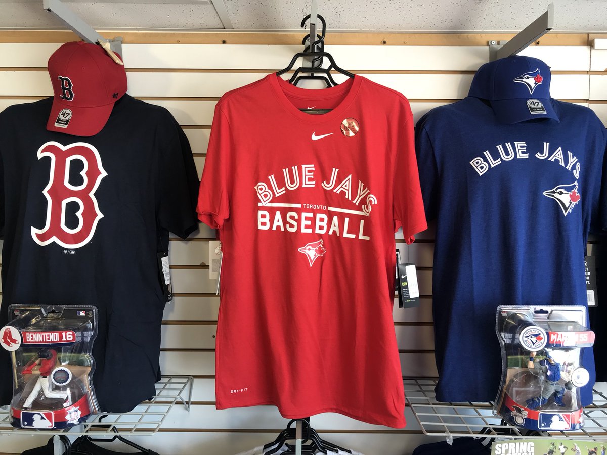 ClevesYarmouth's tweet photo. We are well in to the MLB season folks! Come check out our selection of MLB merchandise! Lots of sizes to choose from! #clevesyarmouth #SpringTime #sales #sourcenation #jays #bosox https://t.co/vsGvbI6c1J