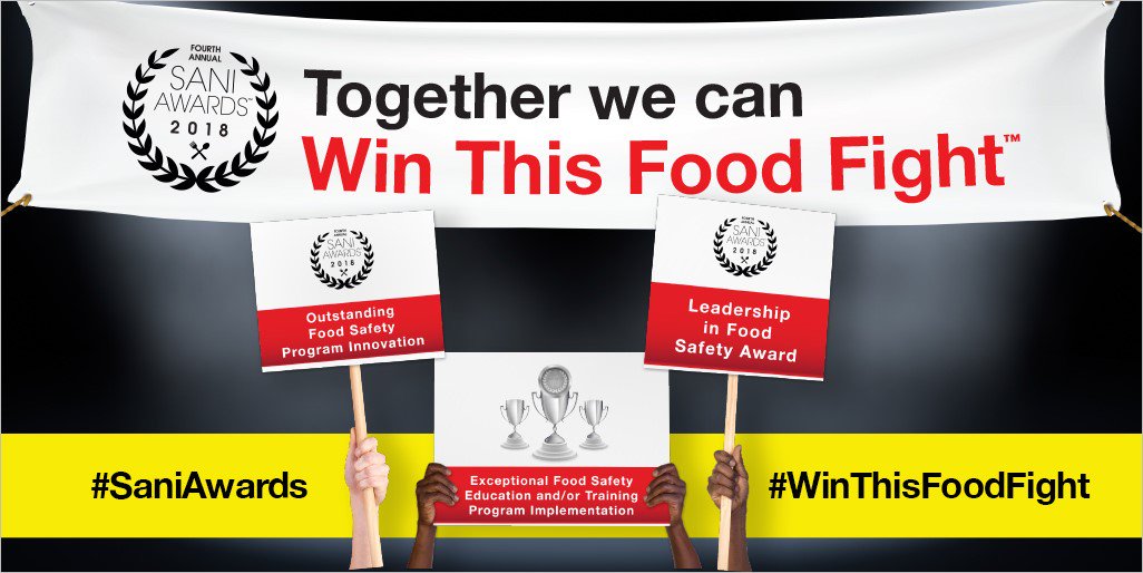 WeAreSaniPro's tweet photo. #SaniAwards winners share how to make a difference in #FoodSafety at your operation. See you at the #FoodSafetySummit Solutions Stage, Thursday, May 10 at 11am. #WinThisFoodFight https://t.co/fnMMBhwBRB