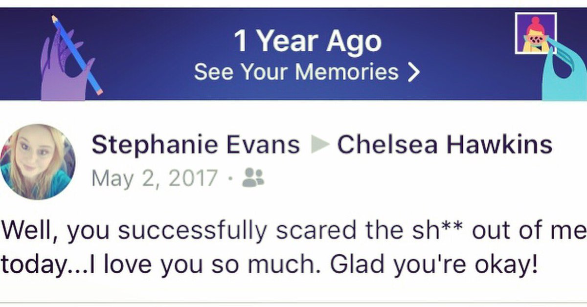 chemihawk18's tweet photo. A year ago today, my best friend wrote me this after I was in a car accident where someone ran a red light and hit me. I would have given anything to be able to send her the same message on November 18th. Instead, she was killed by a drunk driver. #drunkdrivingruinslives https://t.co/zYRrCymoRZ