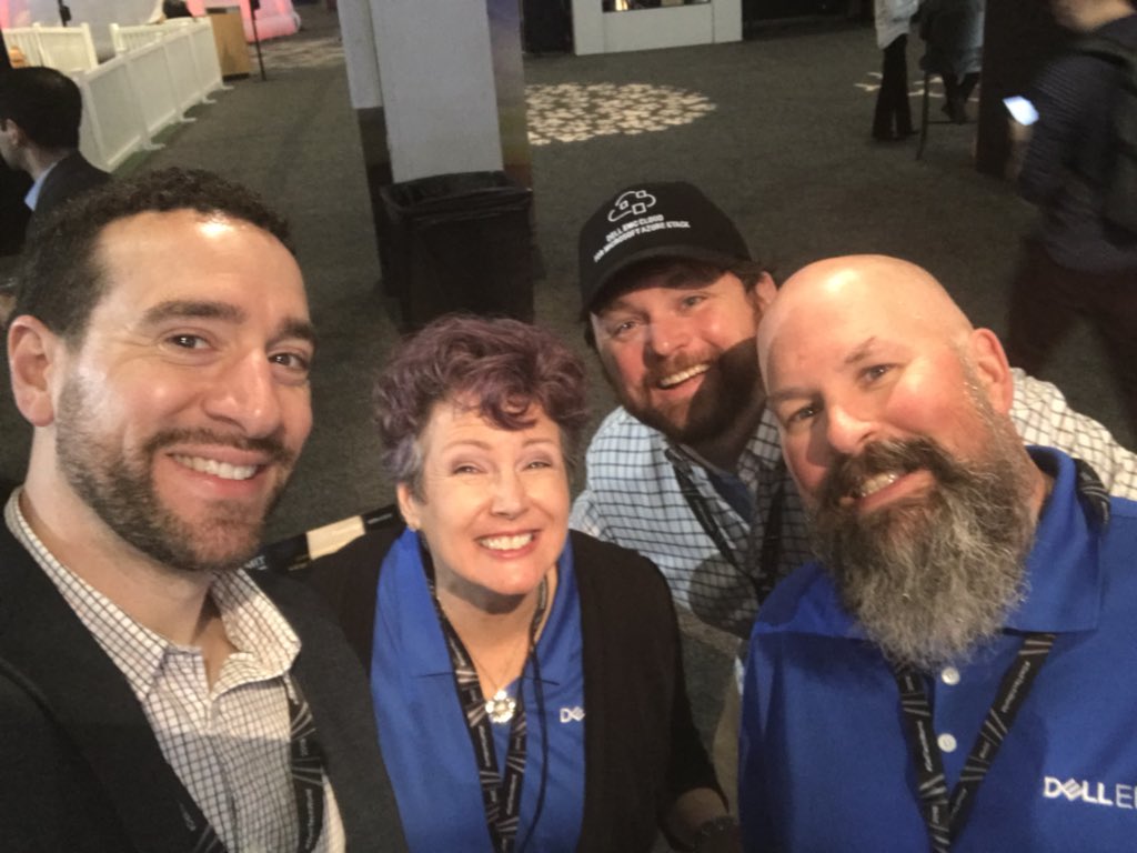 CherylCaiola's tweet photo. The #DellEMC #AzureStack team wants to give away hats! Come see us at booth 325! #DellTechnologiesWorld @ChrisRenda1 @George_OToole86 @gdcinclt https://t.co/jQbBa29cdI
