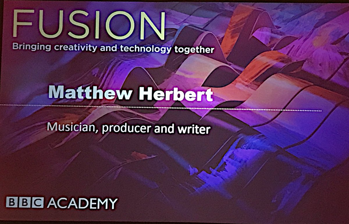 hunginternet's tweet photo. .@matthewherbert says: ‘You can’t make sound what it’s not... [you have to] surrender to how it sounds.’ #BBCsound18 @LJRICH BBCAcademy https://t.co/vKYFH7DUZP