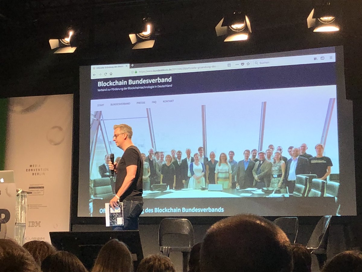 friedrichk's tweet photo. @SideShowJohn kicking off the @bundesblock panel at #Rp18 , promoting disintermediation #hashstax https://t.co/uAzwcJIL81
