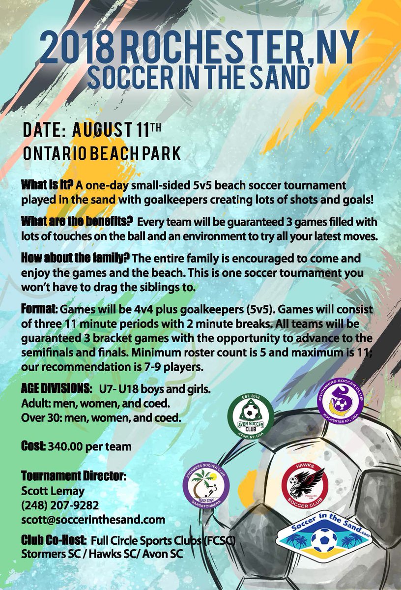 Soccer in the Sand Rochester, NY 2018