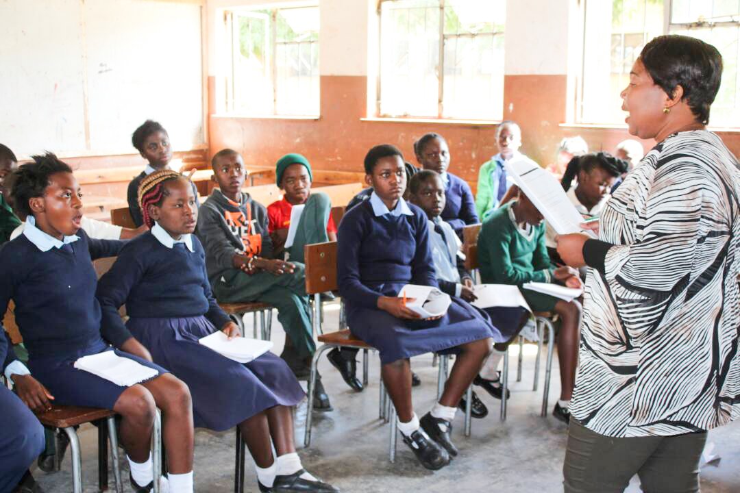 RestlessZambia's tweet photo. Pupils have continued to learn about important skills such as interpersonal, conflict resolutions and communications skills.  Below are  highlights of Day Three of the Voice for Action career camp activities that happened today.
#makinginformedcareerdecisions  
  #YOUTHPOWER https://t.co/k61jvpZZ66