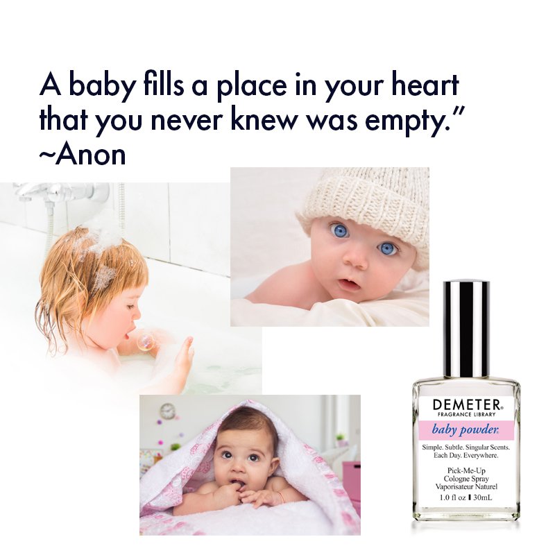 DemeterCEO's tweet image. What are your earliest baby scent memories? Celebrate those little bundles of joy and all the wonders that come with them today and everyday. #BabyDay #ScentMemory