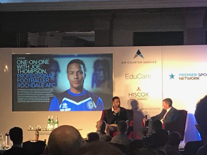 MyFarewellUK's tweet photo. A privilege to hear @JJL_Thompson tell his story today at @PSportsNetwork Player Care conference - an inspirational individual and a fascinating day throughout. It’s been a pleasure to attend, meet some new friends and catch up with some familiar faces! https://t.co/7ceReA1s53