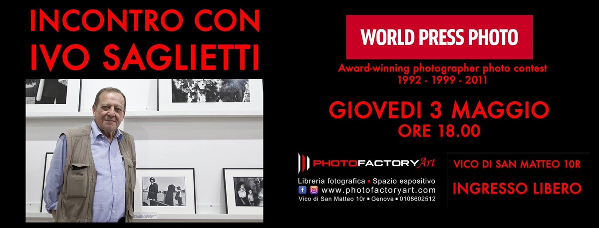 #fotografia. Ivo Saglietti racconta. Incontro nell'ambito della mostra "Il rumore delle sciabole", sul Cile di Pinochet. Giovedì 3 maggio, ore 18, Photofactory Genova