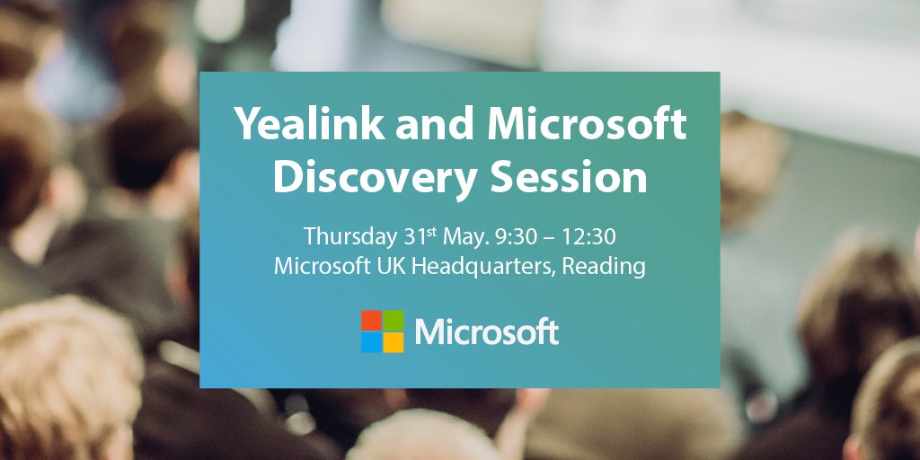 We're excited to share that <a href="/KerriHollis/">Kerri Smith</a> will be presenting at our upcoming Yealink and Microsoft Discovery Session. 
Free ticket registration available here: bit.ly/2HFZHce