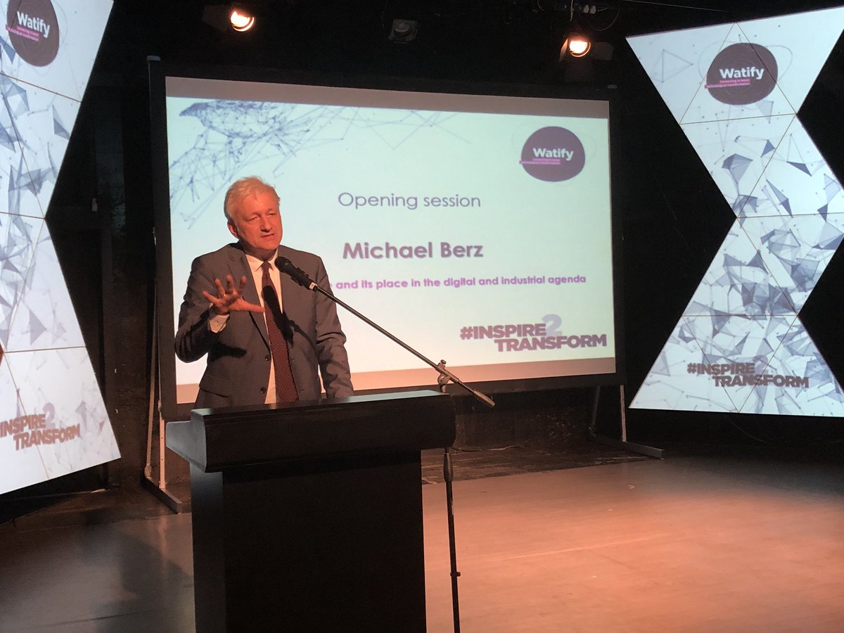 watify's tweet photo. Michael Berz on new technologies coming up and digitising European industries at #inspire2transform event at Space for Contemporary Dance and Performance @EU_EASME @EU_Commission @EU2018BG #Watify https://t.co/uEswKoWTv7