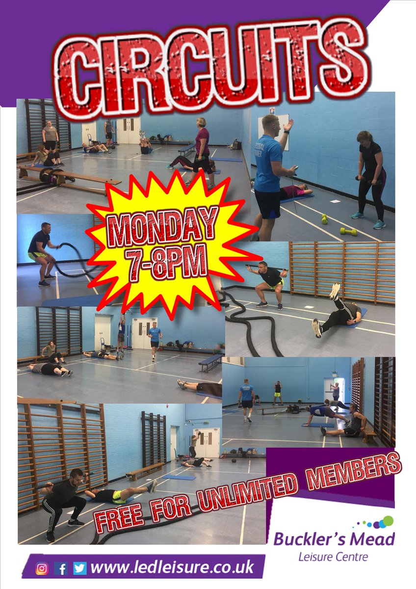 BucklersMeadLC's tweet photo. Monday Circuit Training with Aaron. 7-8pm, Free for Adult Unlimited members.  @BucklersMeadLC https://t.co/vQlfDeESOS