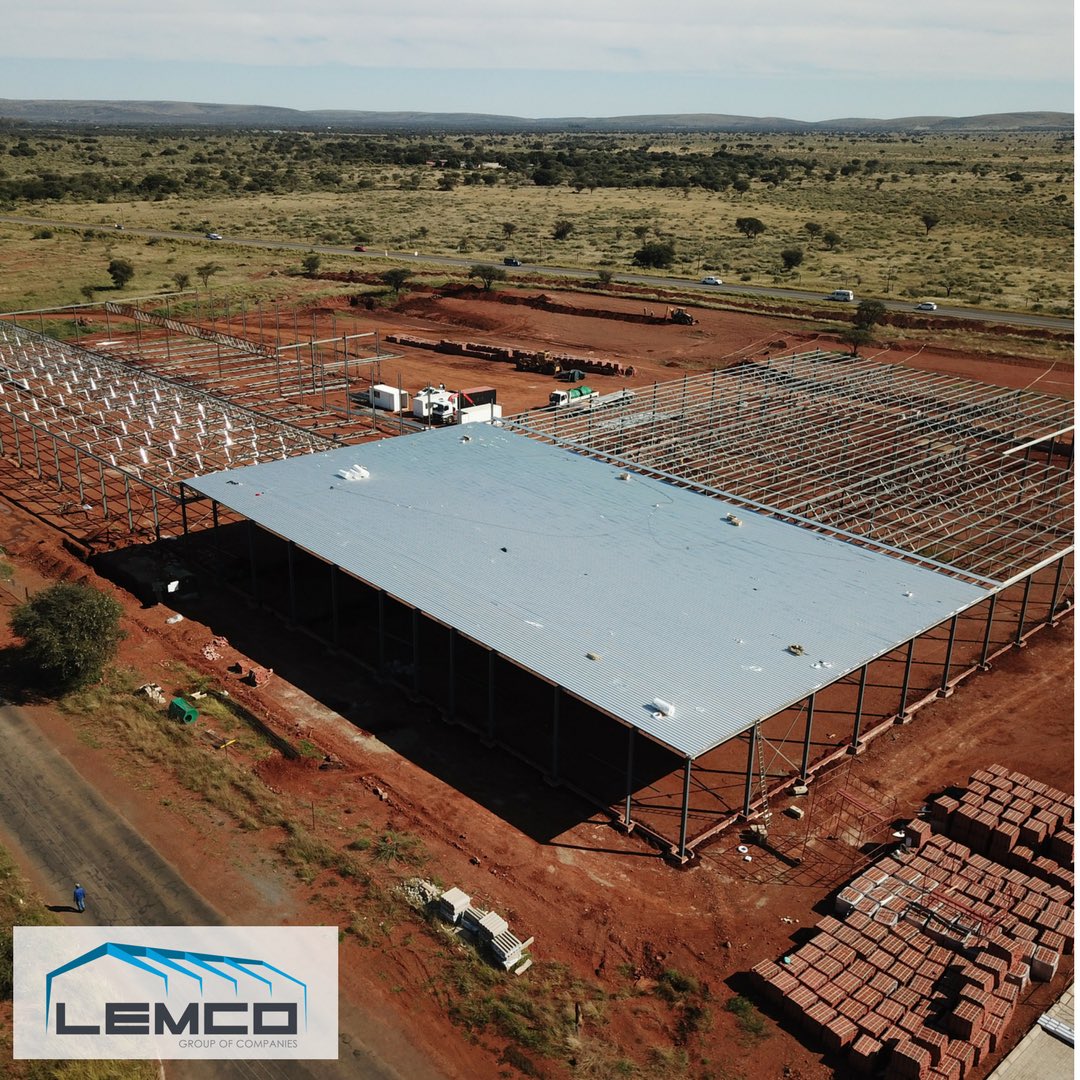 LEMCOGroup's tweet photo. Project Progress - Mokala Convenient Centre in the Northern #watchthisspace #LEMCO #construction #steel #building #constructionlife #project #progress #infrastructure #engineering #structuralsteel #steelworks #infrastructure #dedication #working  #teamwork #hardwork #working https://t.co/mfDpKM93PP