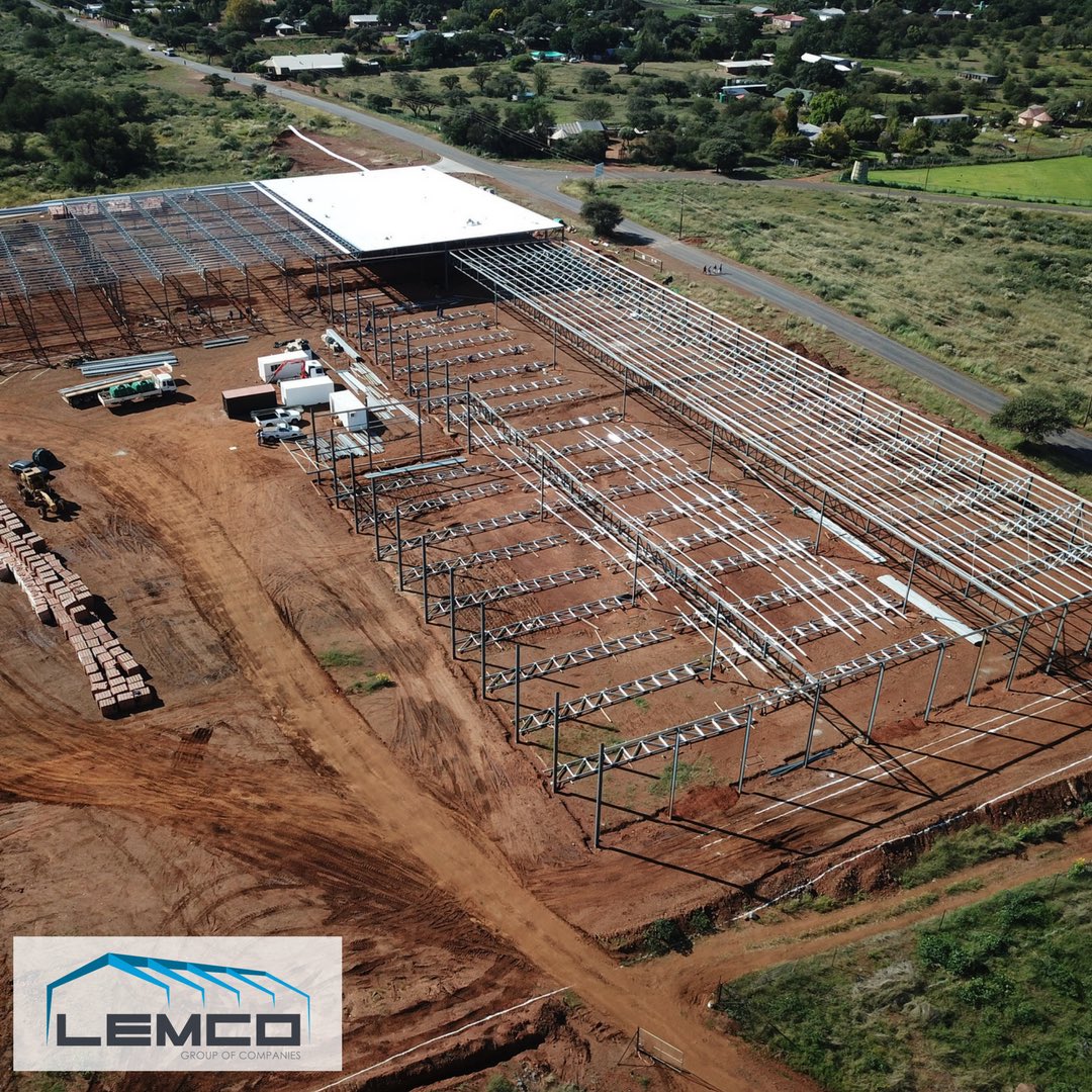 LEMCOGroup's tweet photo. Project Progress - Mokala Convenient Centre in the Northern #watchthisspace #LEMCO #construction #steel #building #constructionlife #project #progress #infrastructure #engineering #structuralsteel #steelworks #infrastructure #dedication #working  #teamwork #hardwork #working https://t.co/mfDpKM93PP