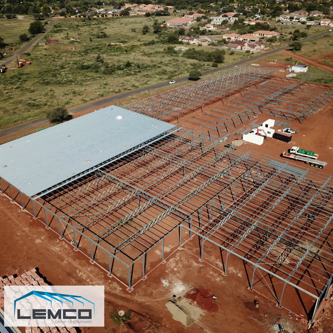 LEMCOGroup's tweet photo. Project Progress - Mokala Convenient Centre in the Northern #watchthisspace #LEMCO #construction #steel #building #constructionlife #project #progress #infrastructure #engineering #structuralsteel #steelworks #infrastructure #dedication #working  #teamwork #hardwork #working https://t.co/mfDpKM93PP