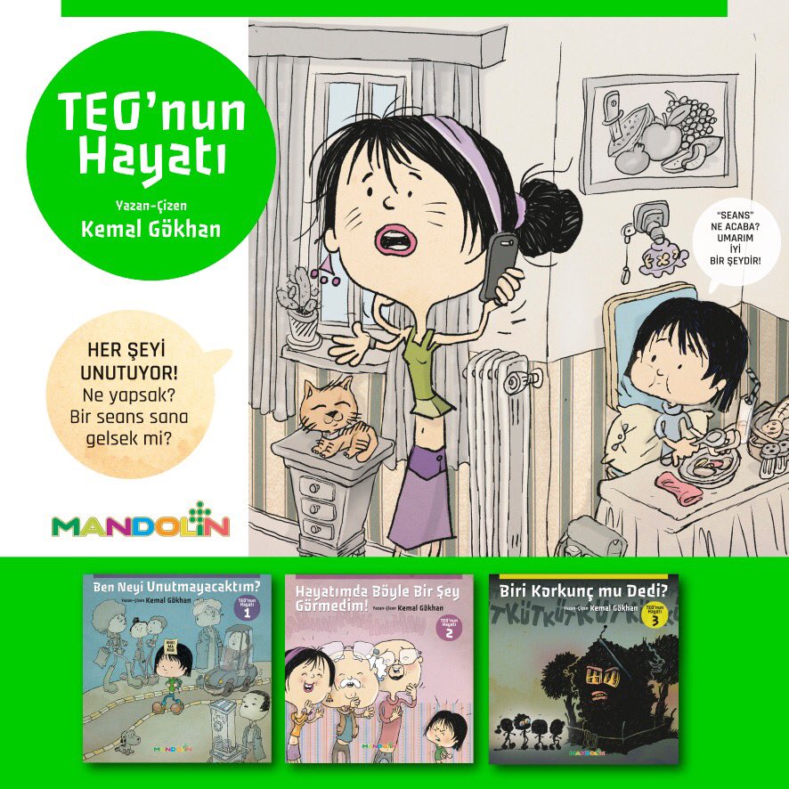 Teo biraz unutkan, biraz endişeli, biraz da kızgın olabiliyor. Belki bazen senin de hissettiğin gibi… “Teo’nun Hayatı” serisinin ilk üç kitabı “Ben Neyi Unutmayacaktım?”, “Hayatımda Böyle Bir Şey Görmedim!”, “Biri Korkunç mu Dedi?” tüm kitabevlerinde. @karga_kafasi