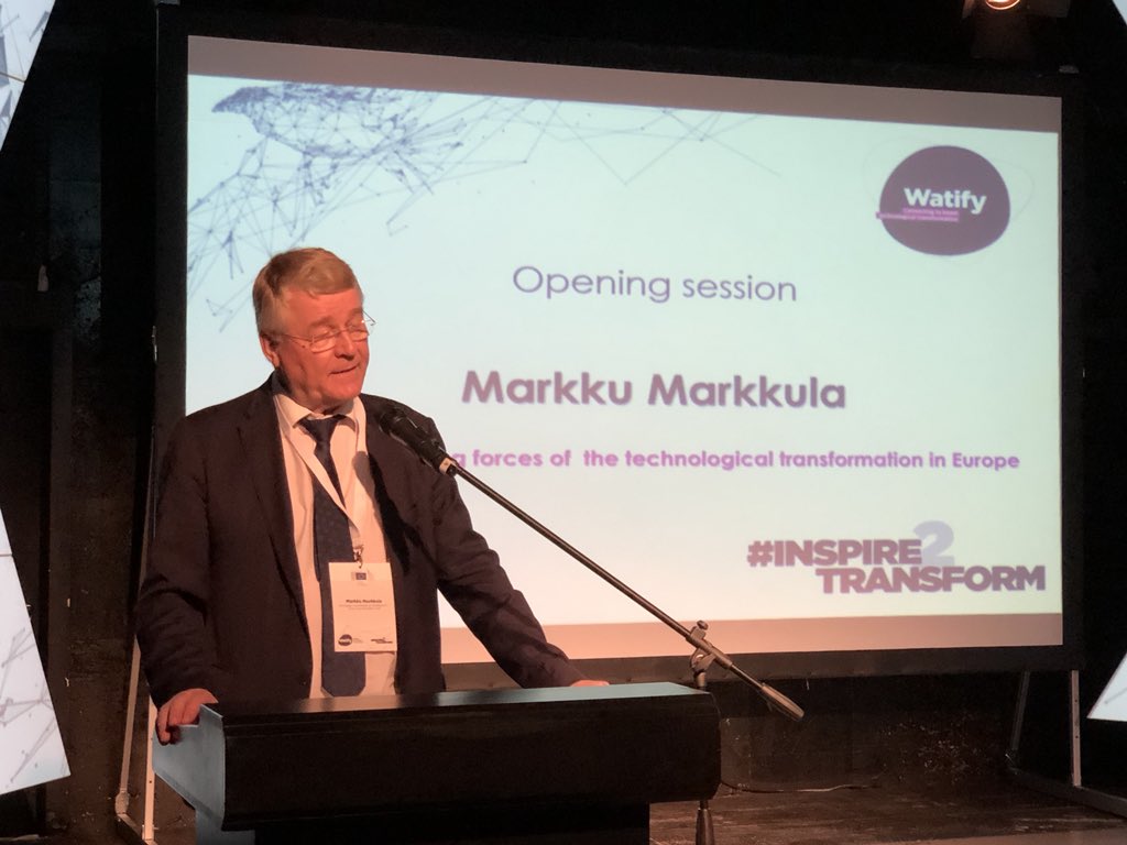 watify's tweet photo. Markku Markkula Committee of the Regions @EU_CoR is itself inspiring #innovation and transformation across the EU Speaking at #inspire2transform event at Space for Contemporary Dance and Performance @EU_EASME @EU_Commission @EU2018BG #Watify https://t.co/8LU2yjnMvq